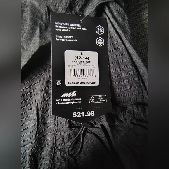 Avia Lightweight Zip Up Tennis Jacket - Picture 3 of 8